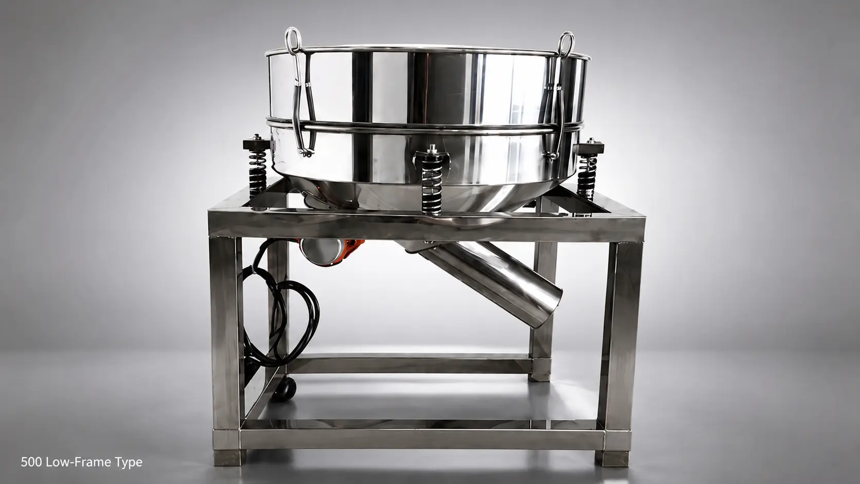 500 Low-Frame Type frame high-frequency vibrating screen for calcium carbonate powder screening