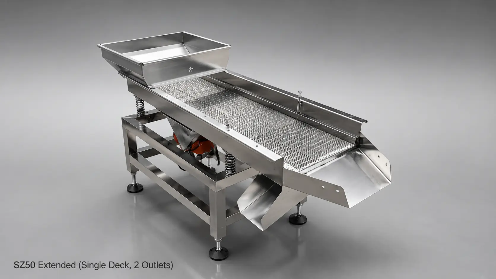 SZ50 Extended Single-layer, 2 outlets linear vibrating screen for plastic granule screening
