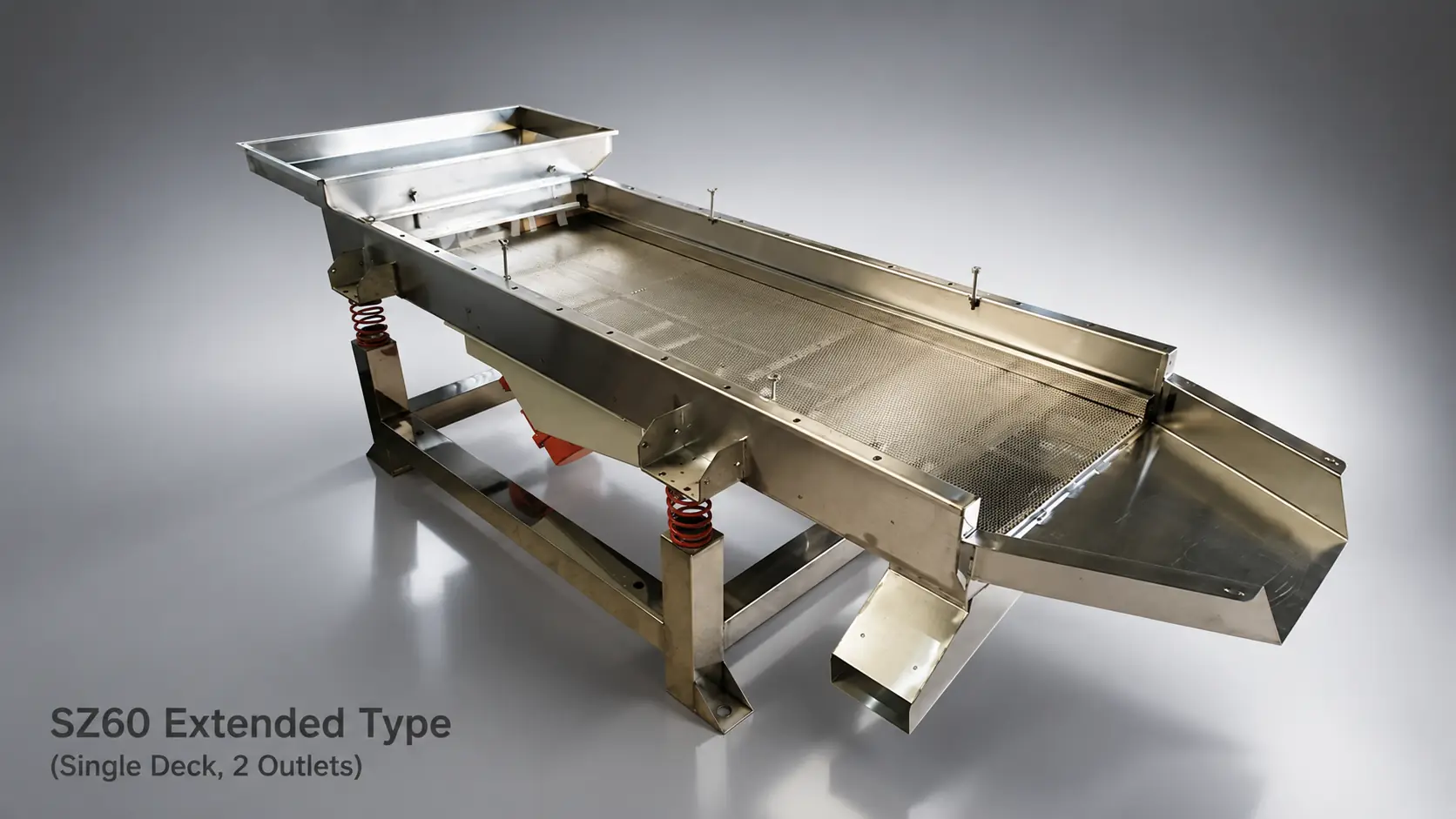 SZ60 3-layer, 4 outlets linear vibrating screen for plastic granule screening