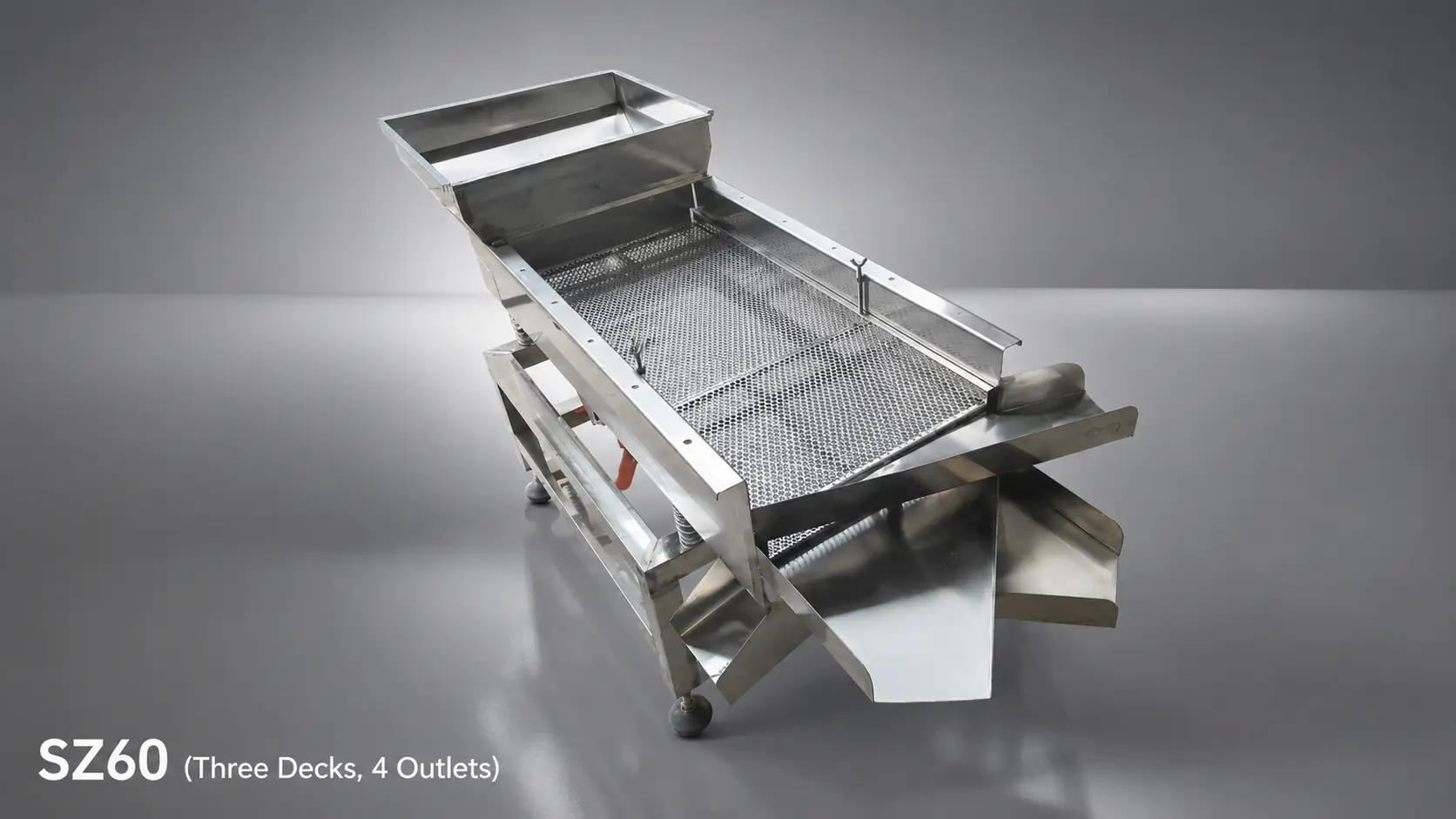 SZ60 Extended 2-layer, 3 outlets linear vibrating screen for plastic granule screening