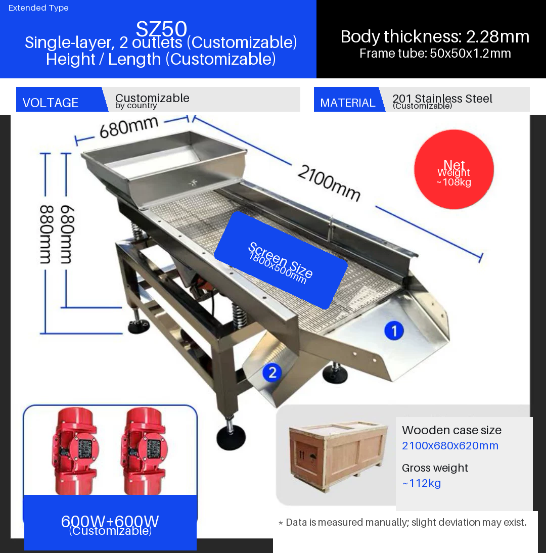 ZXS-011 linear vibrating screen parameter drawing for plastic granule screening